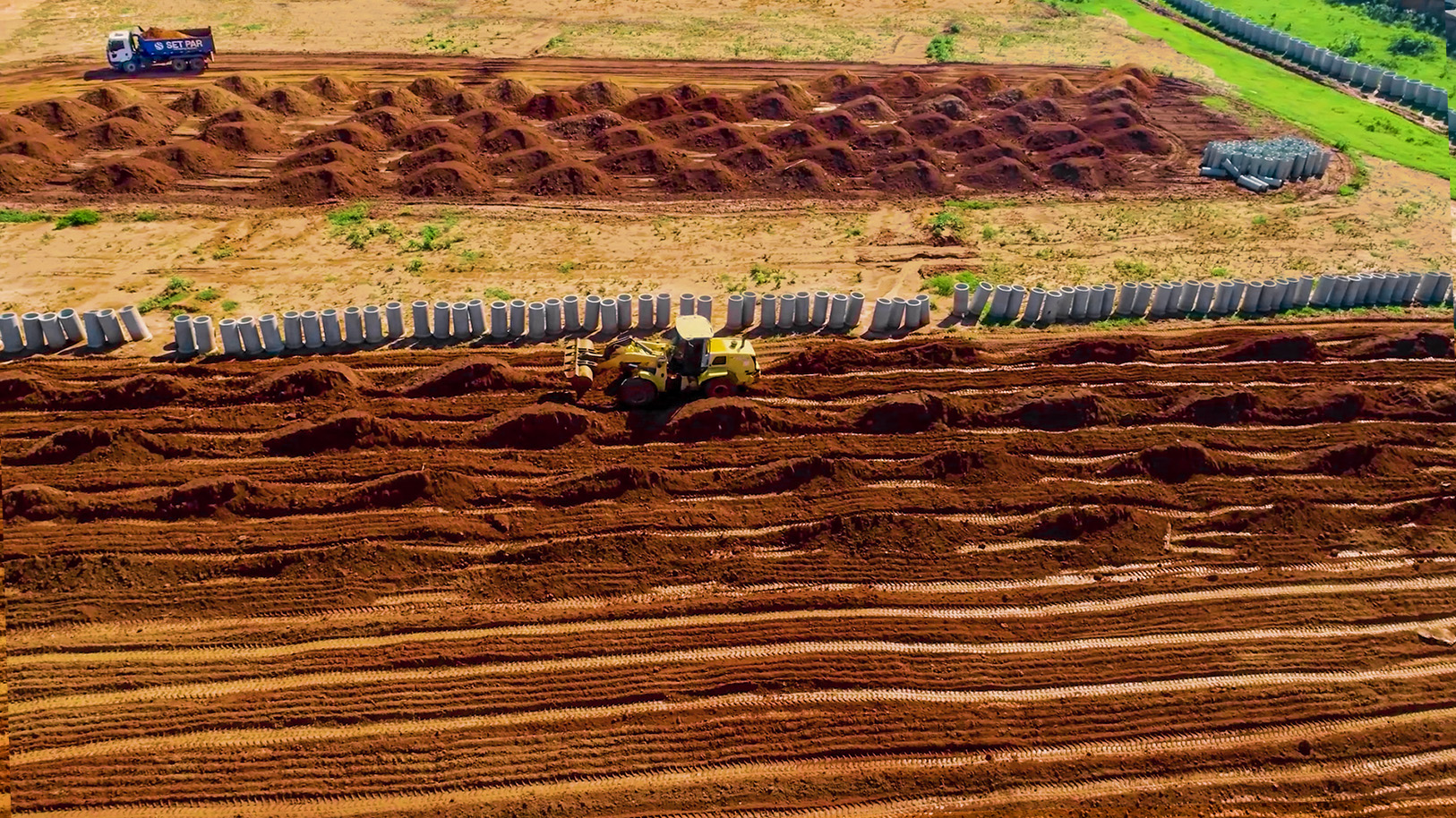 Quais são as etapas de obra de um bairro em construção?